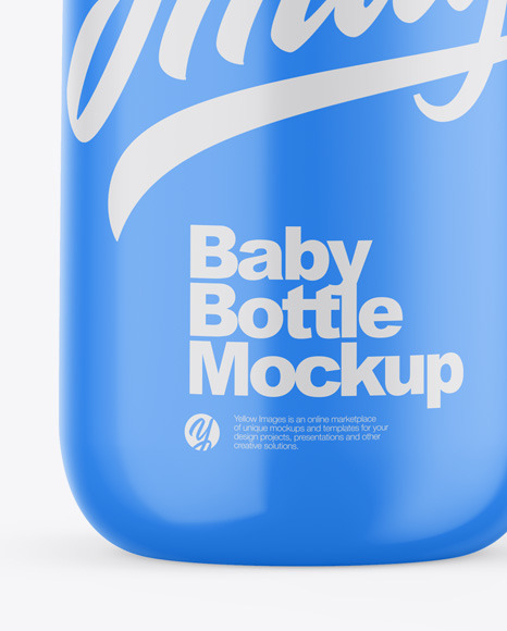 Glossy Baby Bottle Mockup