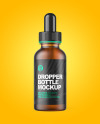 Frosted Amber Dropper Bottle Mockup