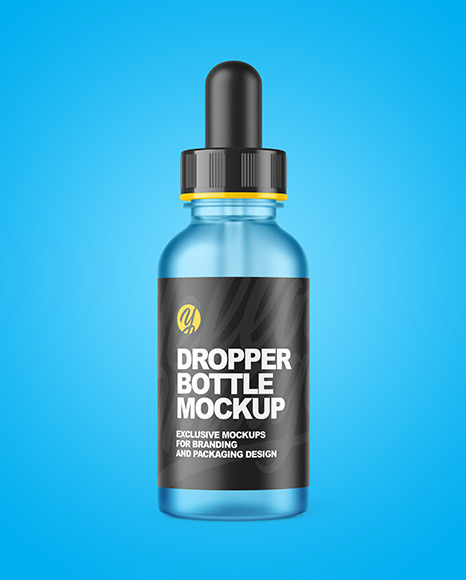 Frosted Dropper Bottle Mockup