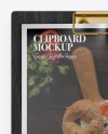 Wooden Clipboard Mockup