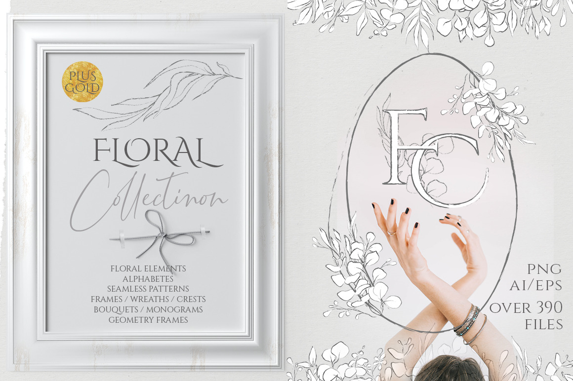 Floral Sketch Illustrations Collection Floral Sketch Illustrations Collection