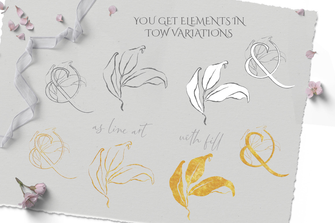 Floral Sketch Illustrations Collection Floral Sketch Illustrations Collection