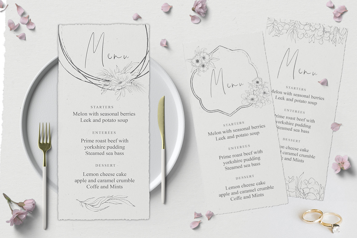 Floral Sketch Illustrations Collection Floral Sketch Illustrations Collection