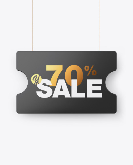 Matte Discount Sign Mockup