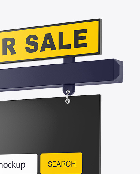 Matte Real Estate Sign Mockup - Half Side View