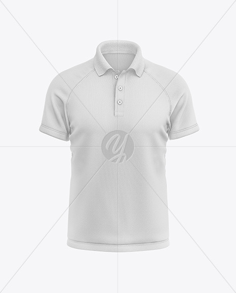 Men's Short Sleeve Polo Raglan Mockup