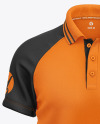 Men's Short Sleeve Polo Raglan Mockup