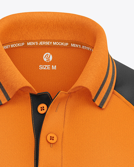 Men's Short Sleeve Polo Raglan Mockup