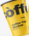 Paper Coffee Cups Mockup