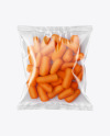 Plastic Bag With Baby Carrots Mockup