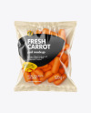 Plastic Bag With Baby Carrots Mockup