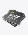 Textured Beverage Coasters Mockup