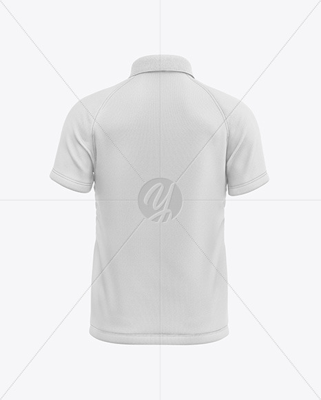 Men's Short Sleeve Polo Raglan Mockup