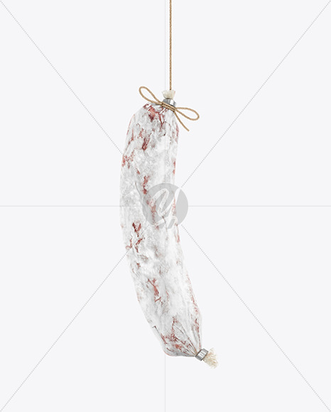 Dried Salami in White Mold Mockup