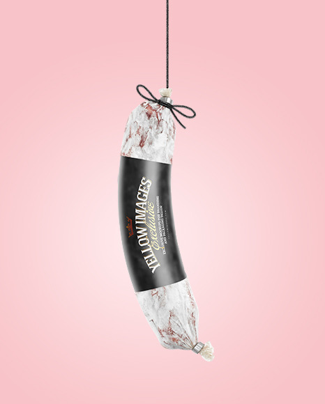 Dried Salami in White Mold Mockup
