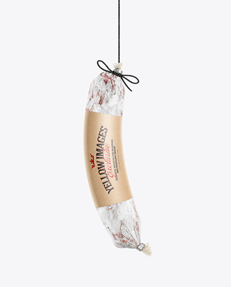 Dried Salami in White Mold Mockup