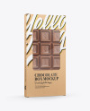 Kraft Chocolate Box W/ Window Mockup - Half Side View