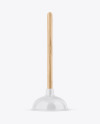 Glossy Plunger W/ Wooden Handle Mockup