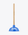 Glossy Plunger W/ Wooden Handle Mockup