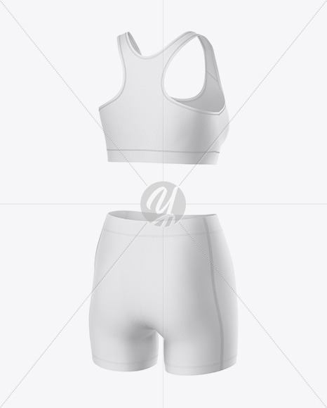 Women's Sport Kit Mockup - Back Half Side View