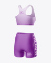 Women's Sport Kit Mockup - Back Half Side View