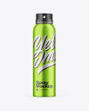 Glossy Metallic Aerosol Spray Bottle Mockup