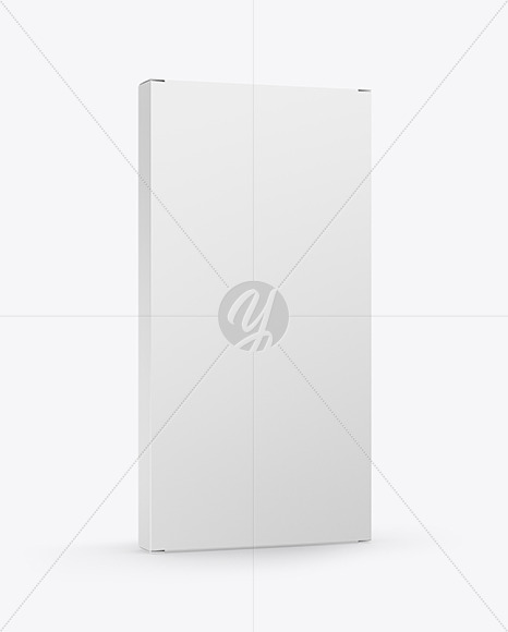 Glossy Chocolate Box W/ Window Mockup - Half Side View