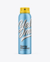 Matte Metallic Aerosol Spray Bottle Mockup