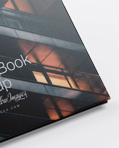 Hardcover Book w/ Glossy Cover Mockup