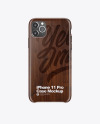 iPhone 11 Pro Dark Wooden Case Mockup