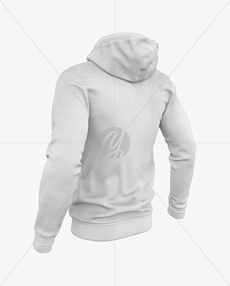 Men's Full-Zip Hooded Sweatshirt Mockup