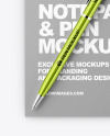 A6 Notepad &amp; Pen Mockup