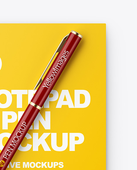 A6 Notepad & Pen Mockup