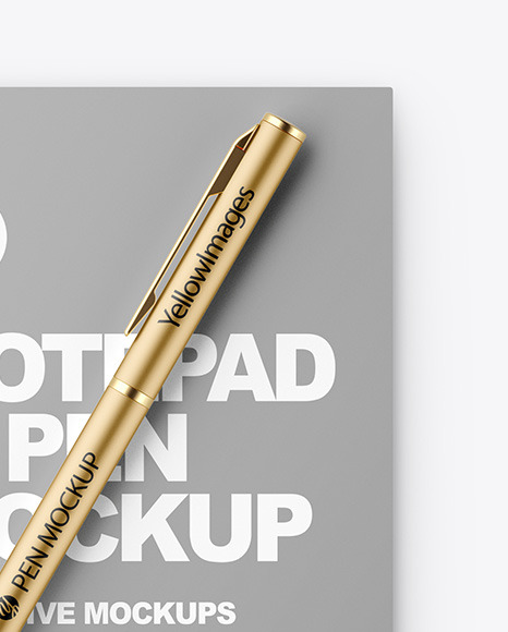 A6 Notepad & Pen Mockup