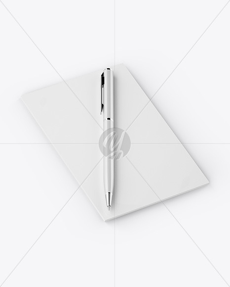 A6 Notepad & Pen Mockup