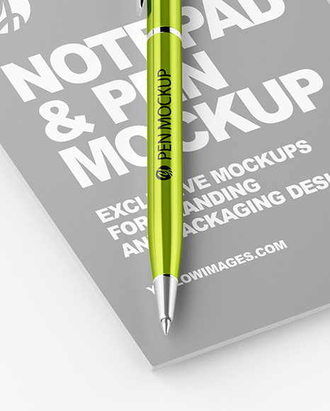 A6 Notepad & Pen Mockup