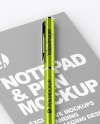 A6 Notepad & Pen Mockup