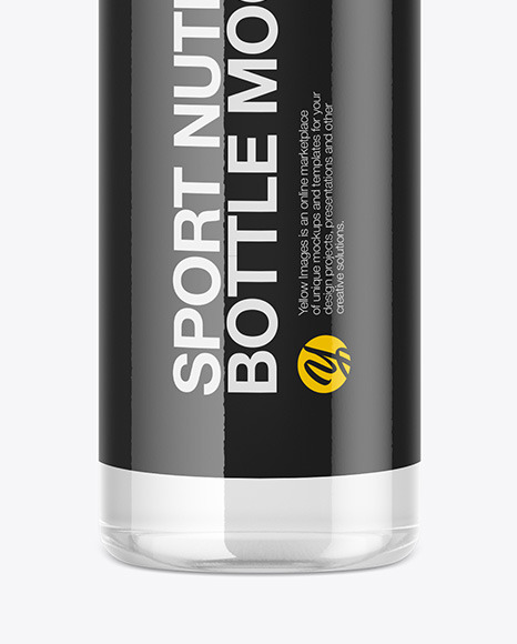 Clear Sport Nutrition Bottle Mockup