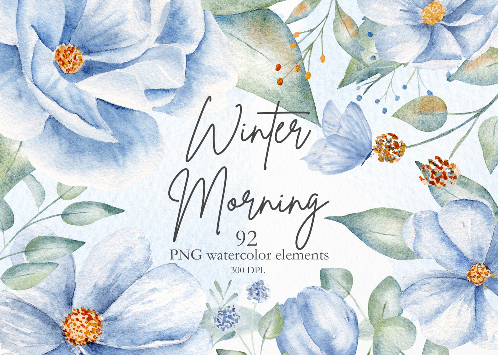 Winter Morning Watercolor Set