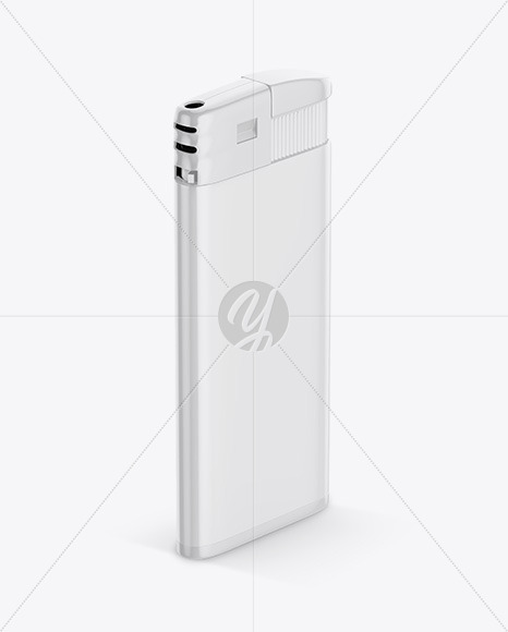 Glossy Plastic Lighter Mockup