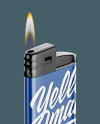 Glossy Plastic Lighter Mockup