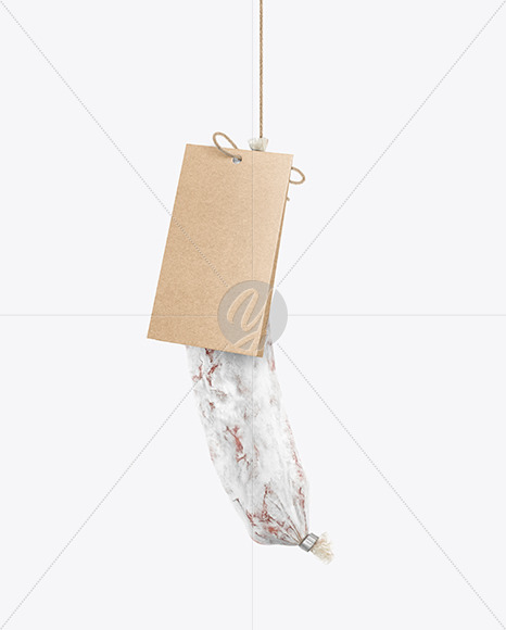 Dried Salami in White Mold Mockup