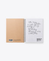 Opened Kraft Notebook Mockup