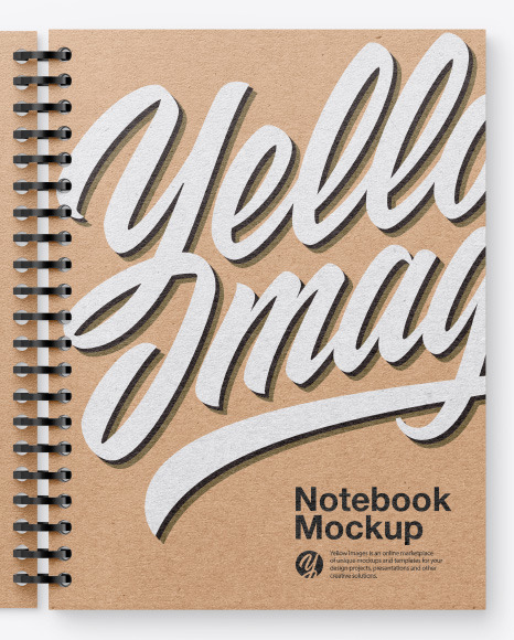 Opened Kraft Notebook Mockup