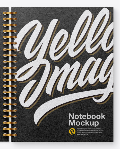 Opened Kraft Notebook Mockup