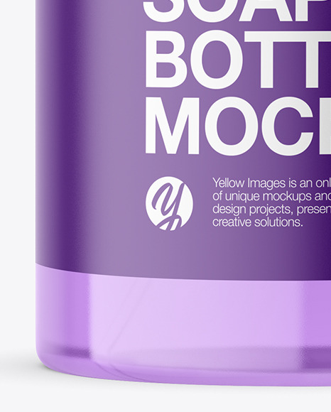 Soap Bottle with Pump Mockup