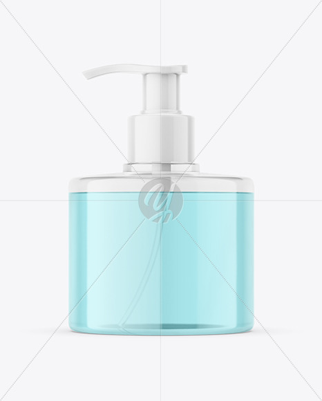 Soap Bottle with Pump Mockup