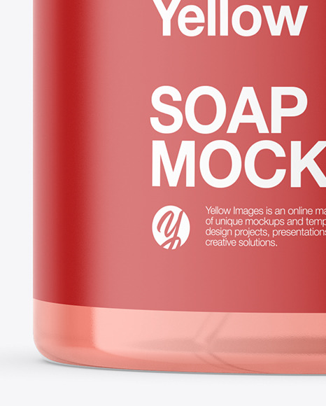 Soap Bottle with Pump Mockup