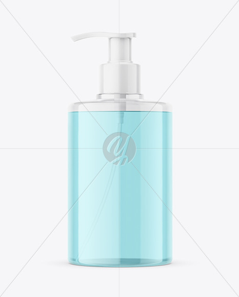 Soap Bottle with Pump Mockup