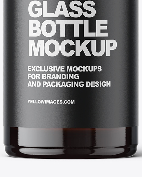 Pharmacy Amber Glass Bottle Mockup